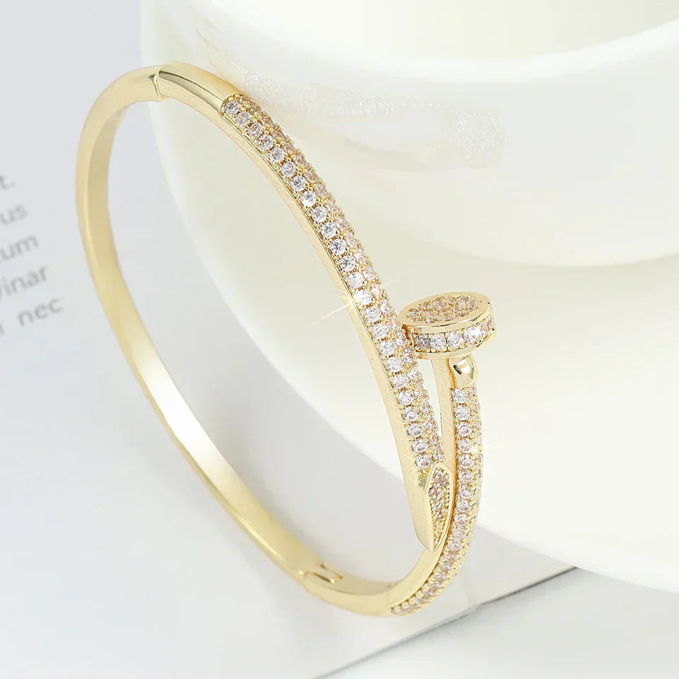 Nail Bracelet with Stones