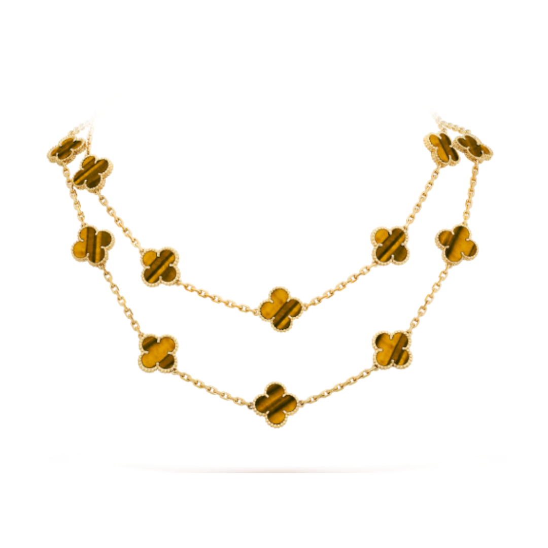 Coki Long Melli Necklace - Orange / Gold