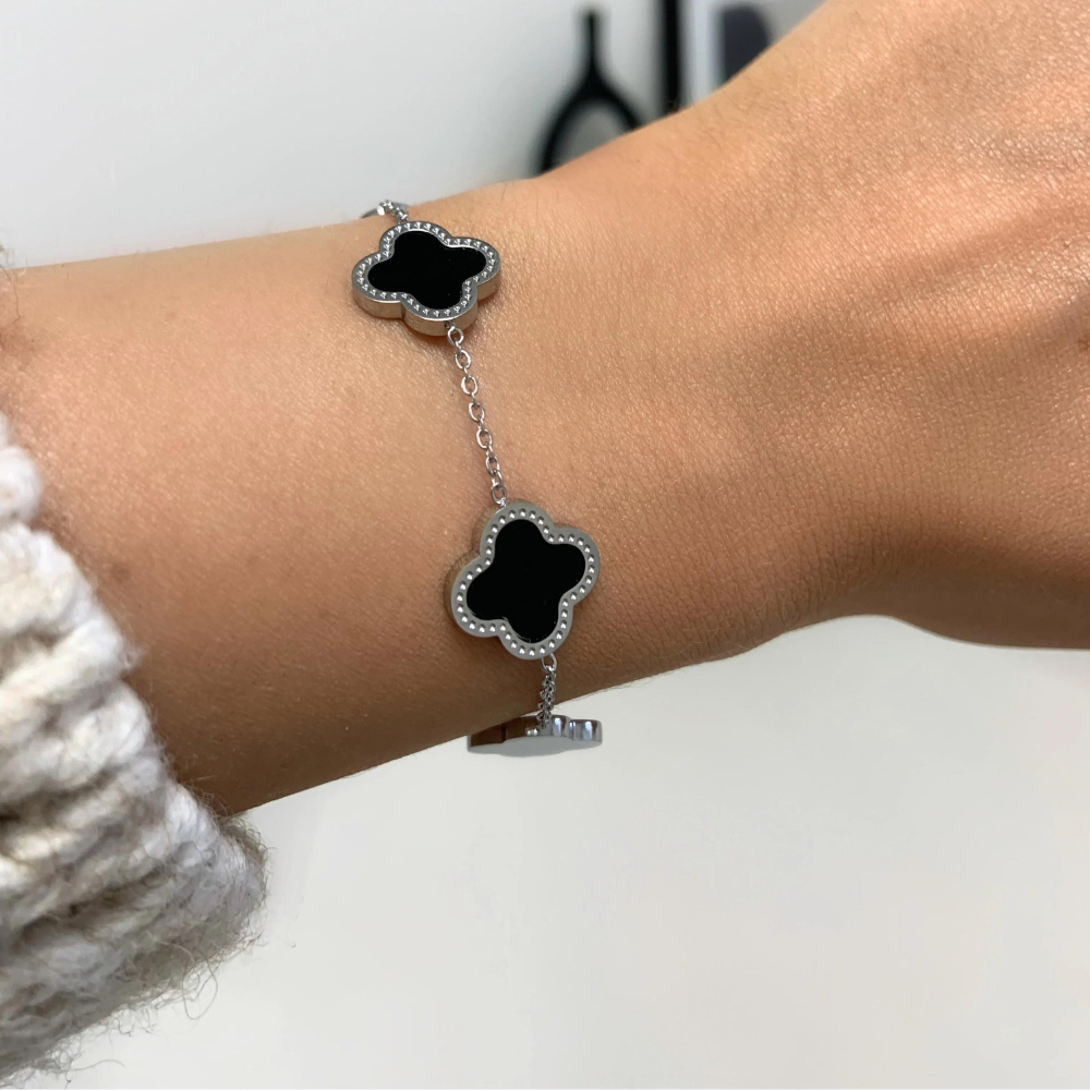 Amber Armband - Black / Silver