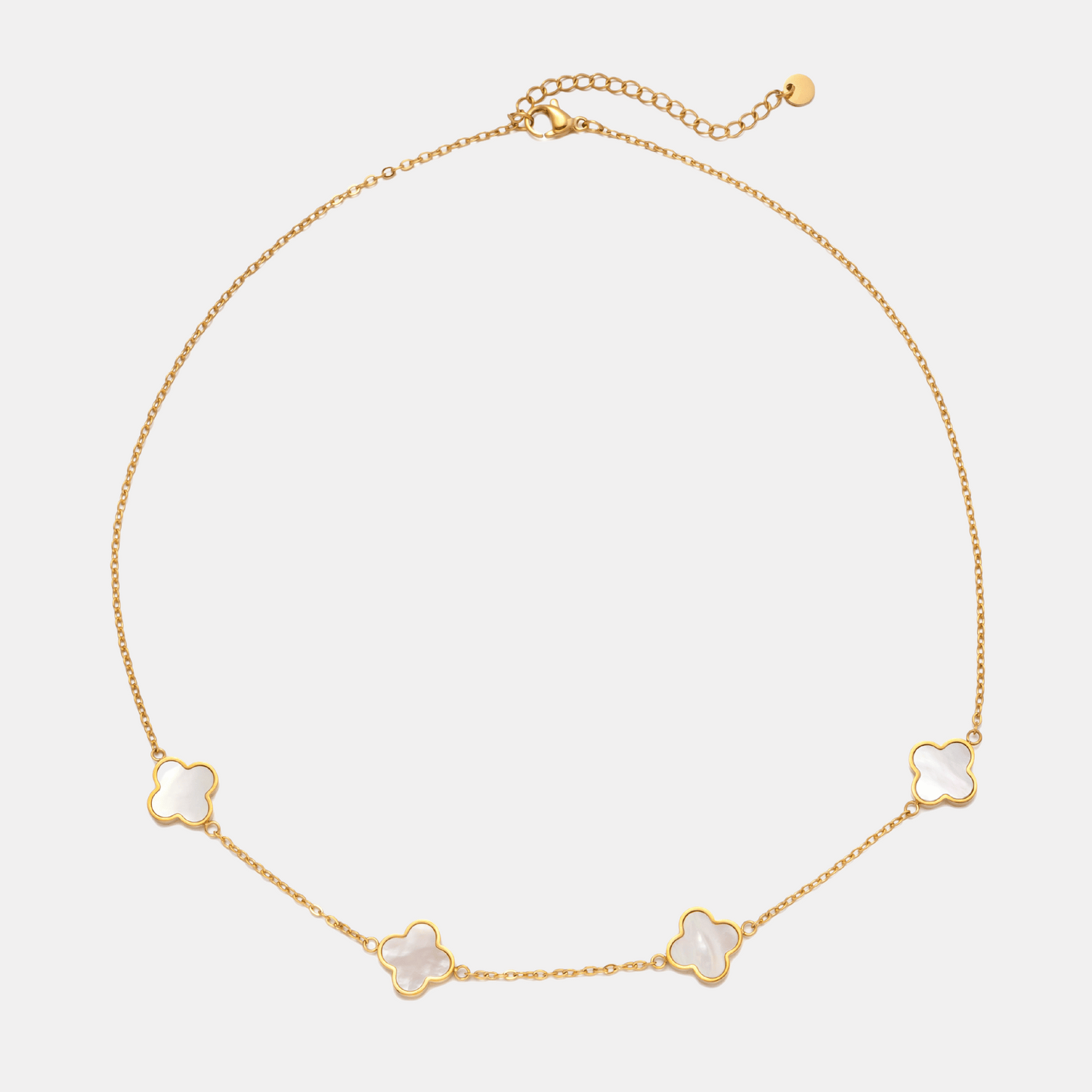 Lucky White Clover Necklace
