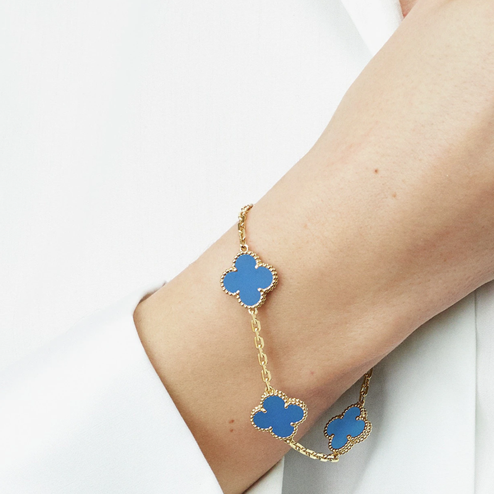 Amber Armband - Gold / Blue