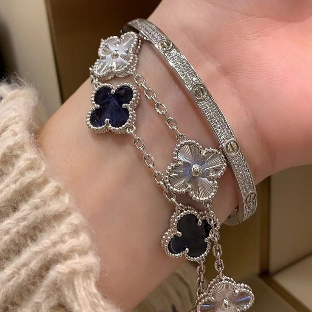 Ava Pavé-Diamond Bracelet - Thin