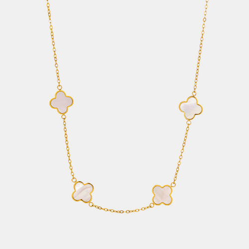 Lucky White Clover Necklace