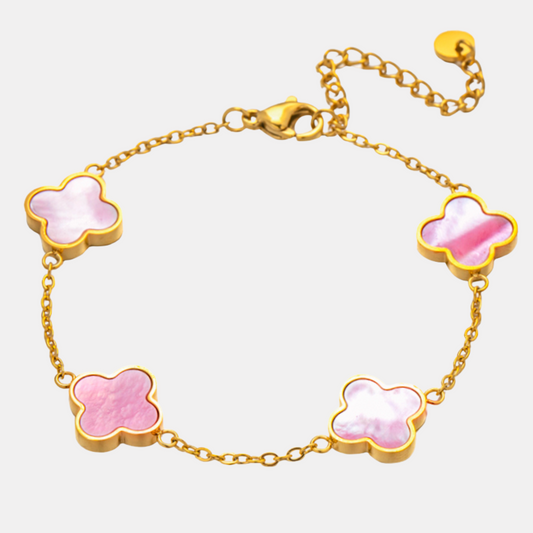Pink Clover Wristband