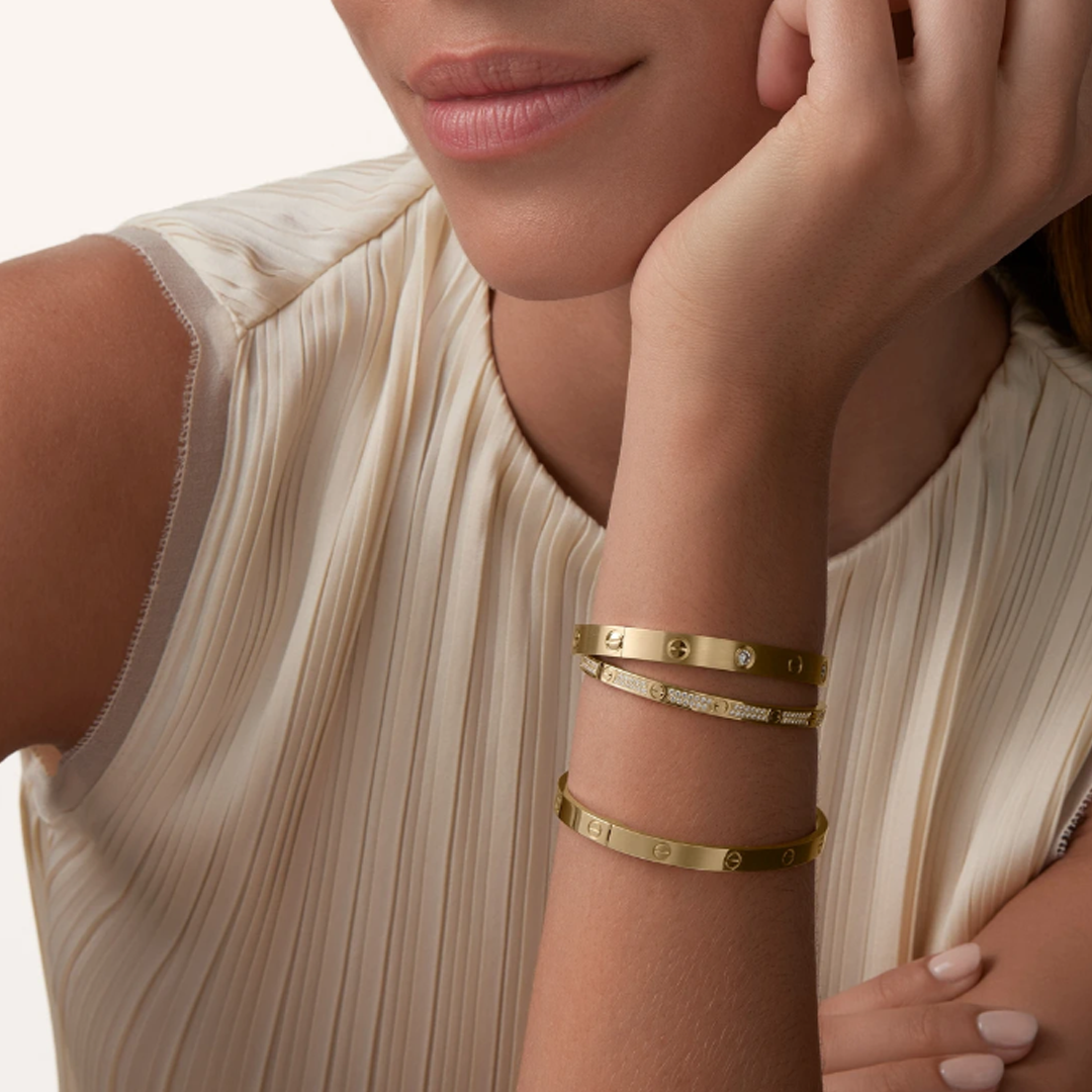 Ava Pavé-Diamond Bracelet - Thin
