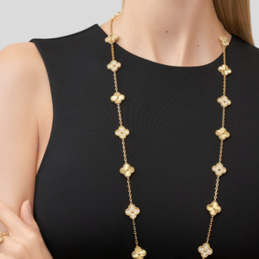 Coki Long Melli Necklace - Diamond / Gold
