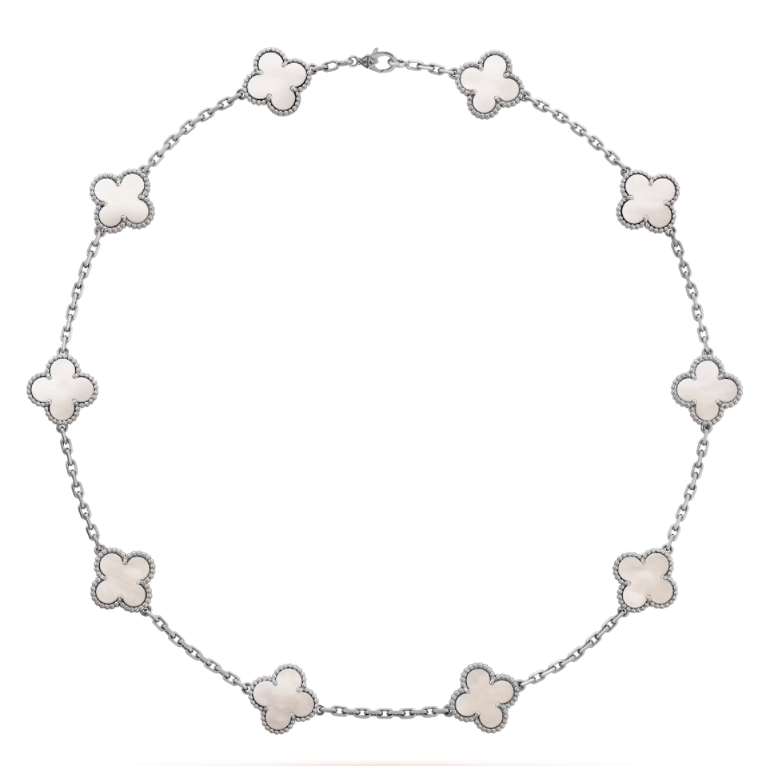 Coki Melli Necklace - White / Silver