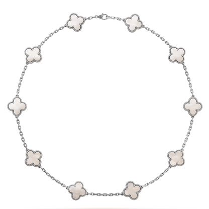 Coki Melli Necklace - White / Silver