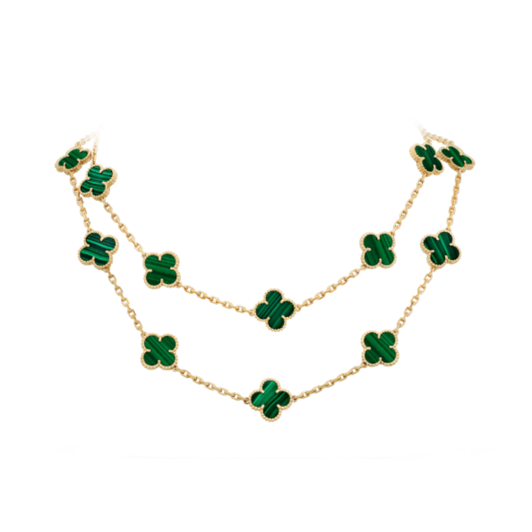 Coki Long Melli Necklace - Green / Gold