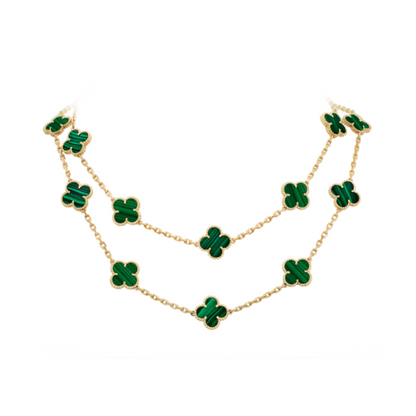 Coki Long Melli Necklace - Green / Gold