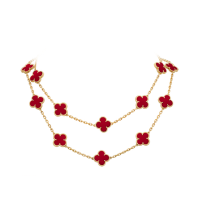 Coki Long Melli Necklace - Red / Gold