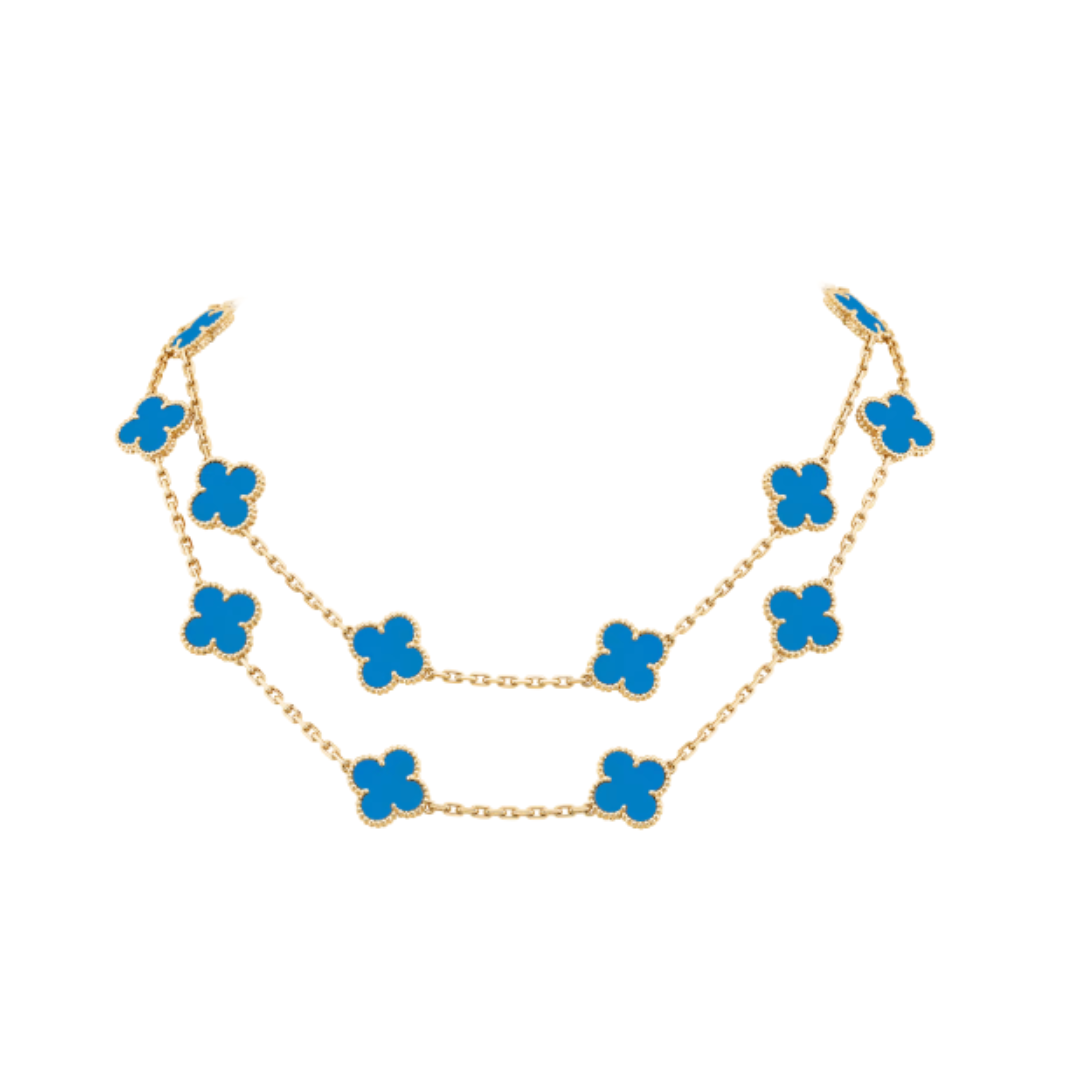 Coki Long Melli Necklace - Blue / Gold