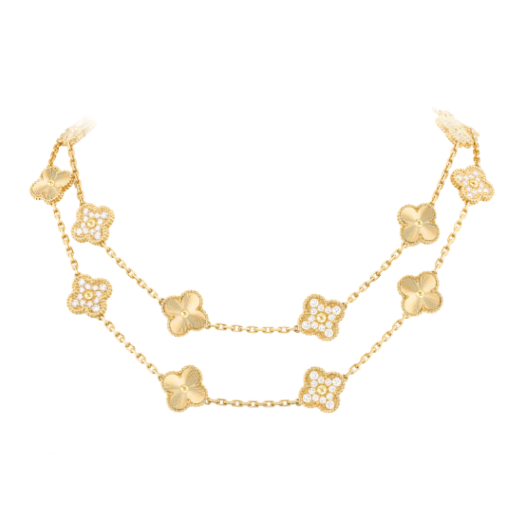 Coki Long Melli Necklace - Diamond / Gold