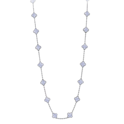 Coki Long Melli Necklace - Light Blue / Silver