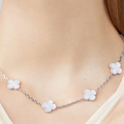 Coki Melli Necklace - White / Silver