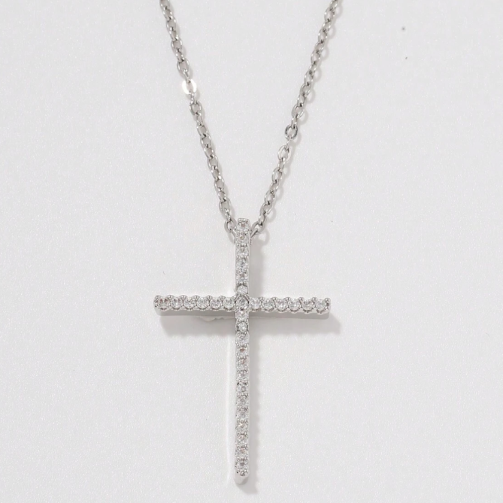 Proverbs Necklace - Silver / Diamond