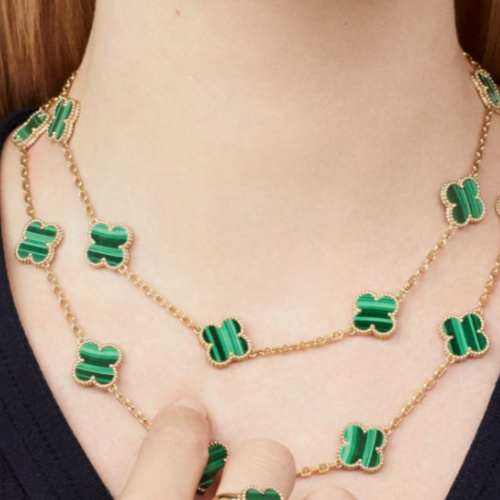 Coki Long Melli Necklace - Green / Gold