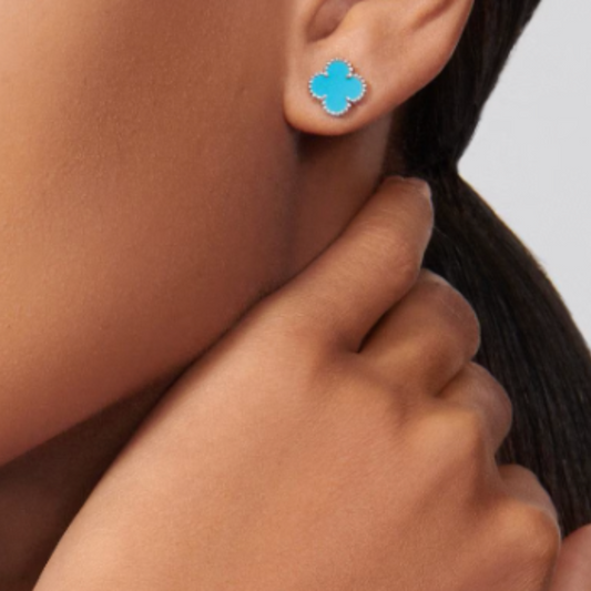 Coki Earrings - Blue / Silver