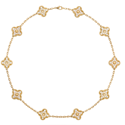 Coki Melli Necklace - White / Gold Diamond