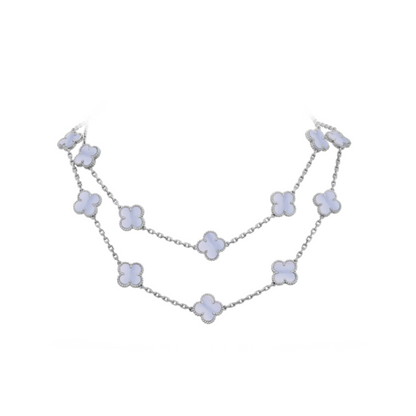 Coki Long Melli Necklace - Light Blue / Silver