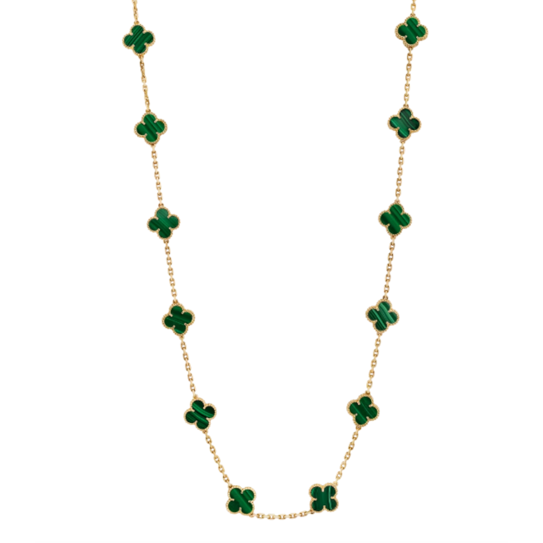 Coki Long Melli Necklace - Green / Gold