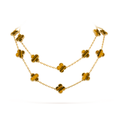 Coki Long Melli Necklace - Orange / Gold