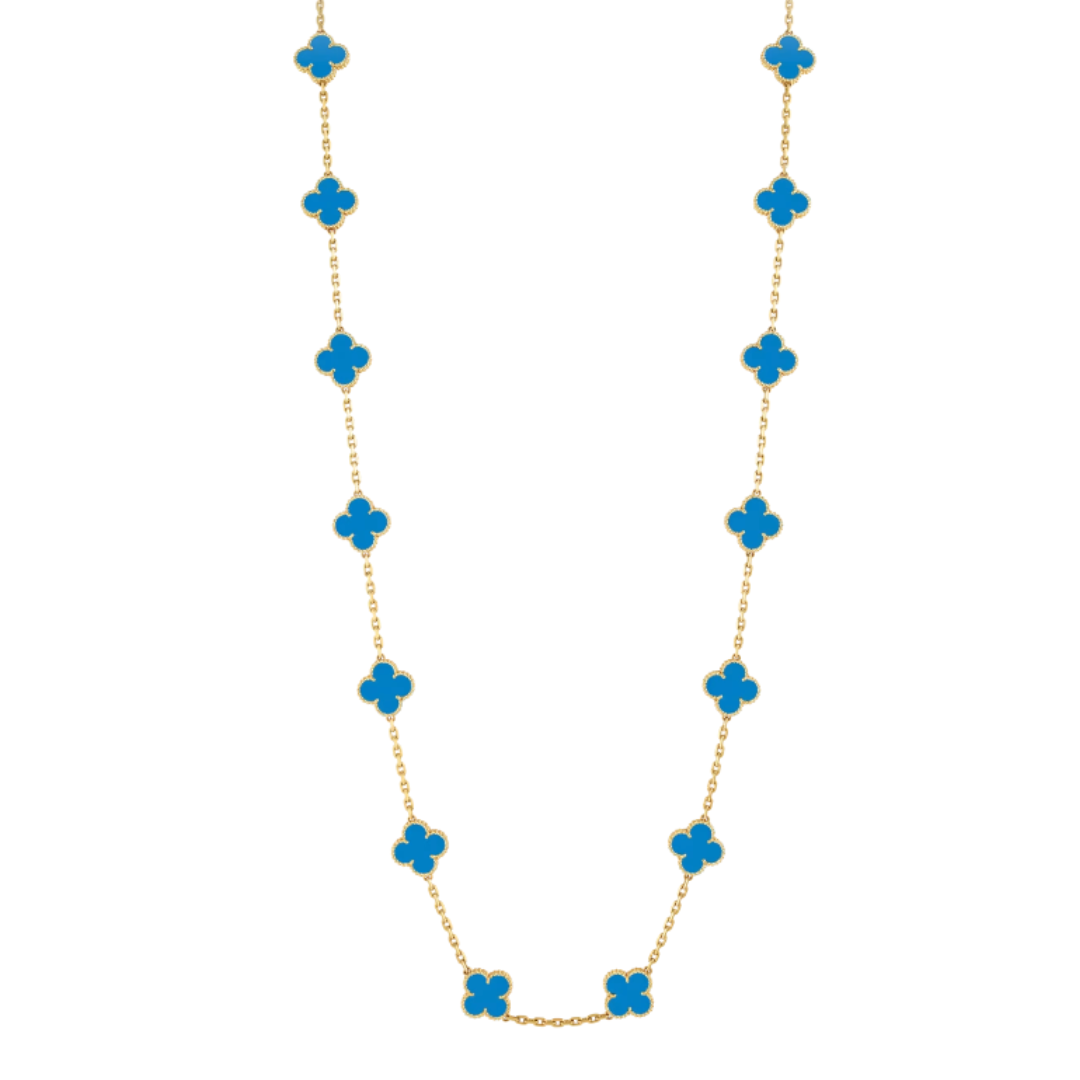 Coki Long Melli Necklace - Blue / Gold