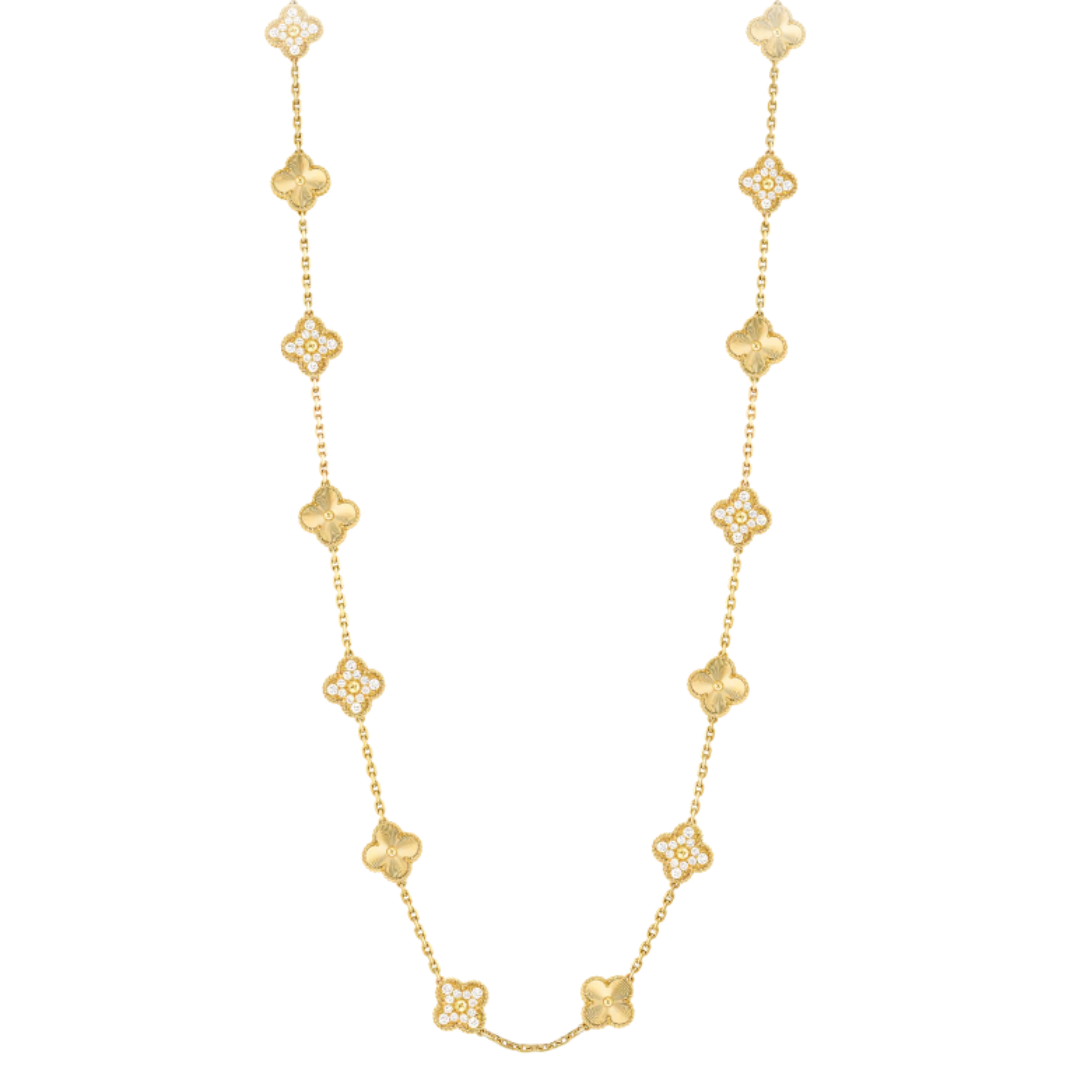 Coki Long Melli Necklace - Diamond / Gold