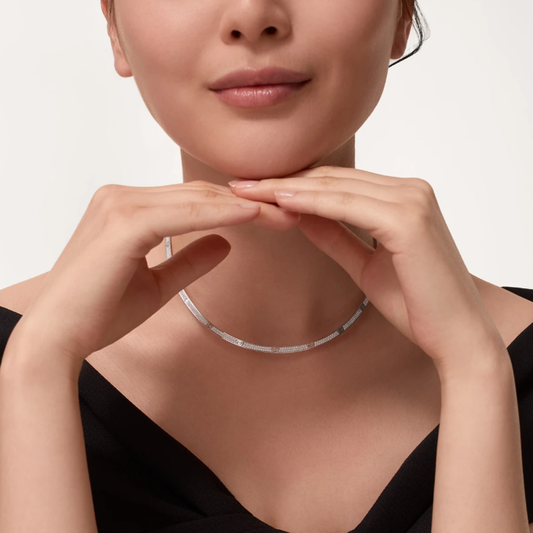 Adele Necklace - Silver / Diamond