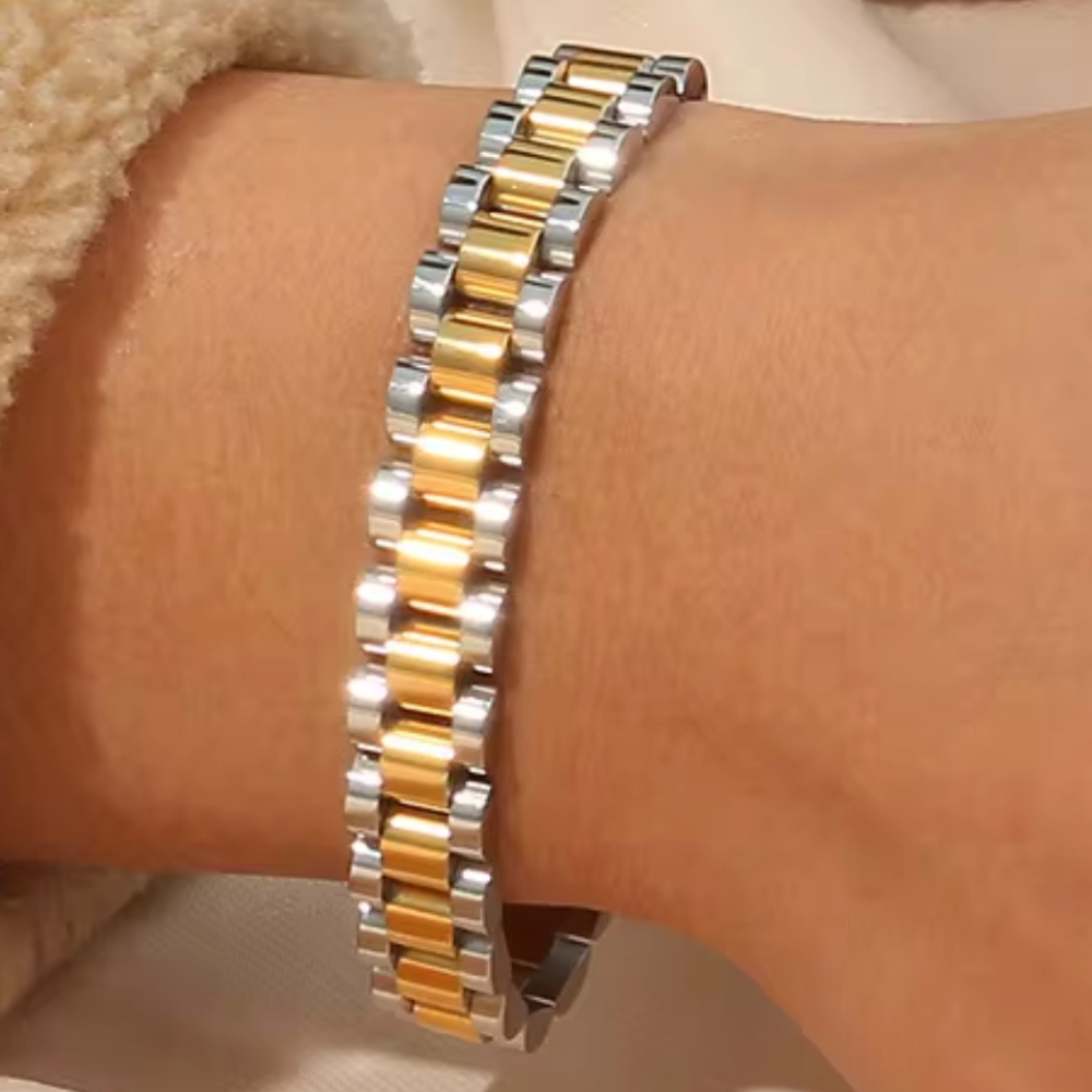 Juliana Double Watch Strap - Gold / Silver
