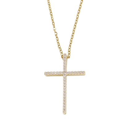 Proverbs Necklace - Gold / White Stones